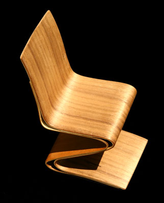 folded veneer chair